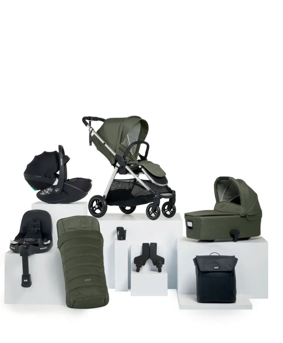 Flip XT³ Pushchair Bundle with Maxi-Cosi Pebble 360 Pro² Car Seat (8 Pieces) - Juniper