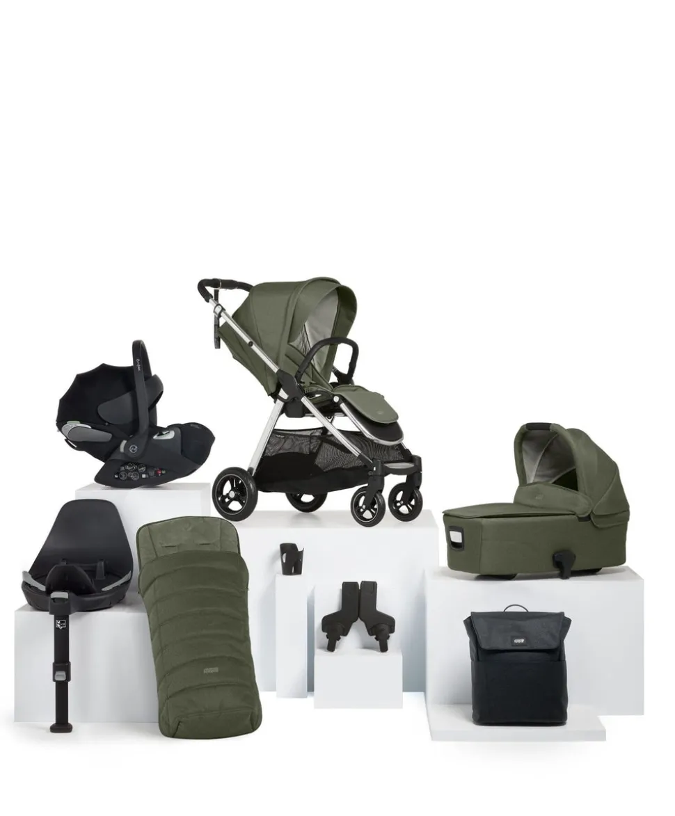 Flip XT³ Pushchair Complete Bundle with Cybex Cloud T Car Seat & Base (8 Pieces) – Juniper