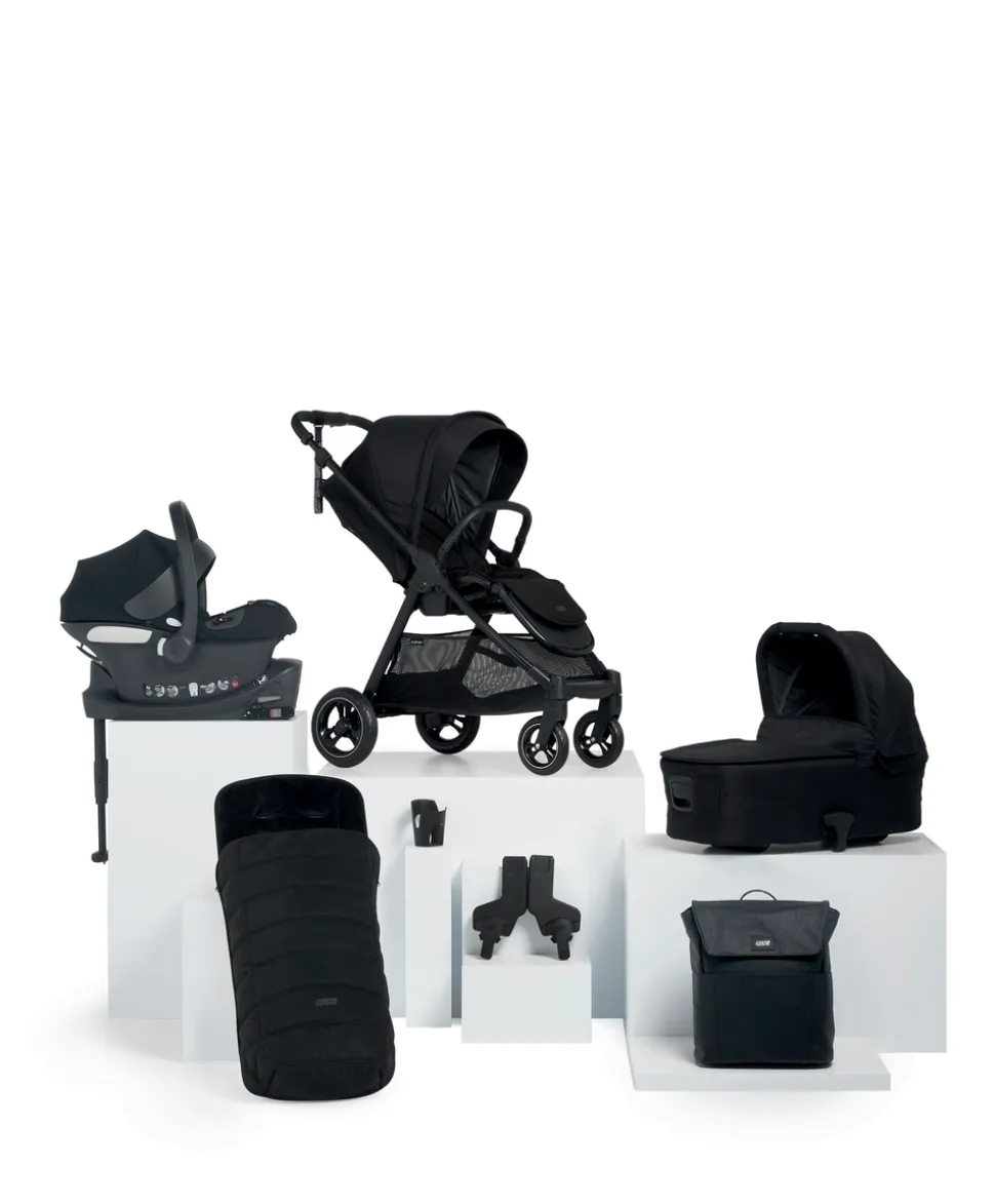 Flip XT³ Pushchair Complete Bundle with Cybex Aton B2 i-Size Car Seat & Base (7 Pieces) - Ink