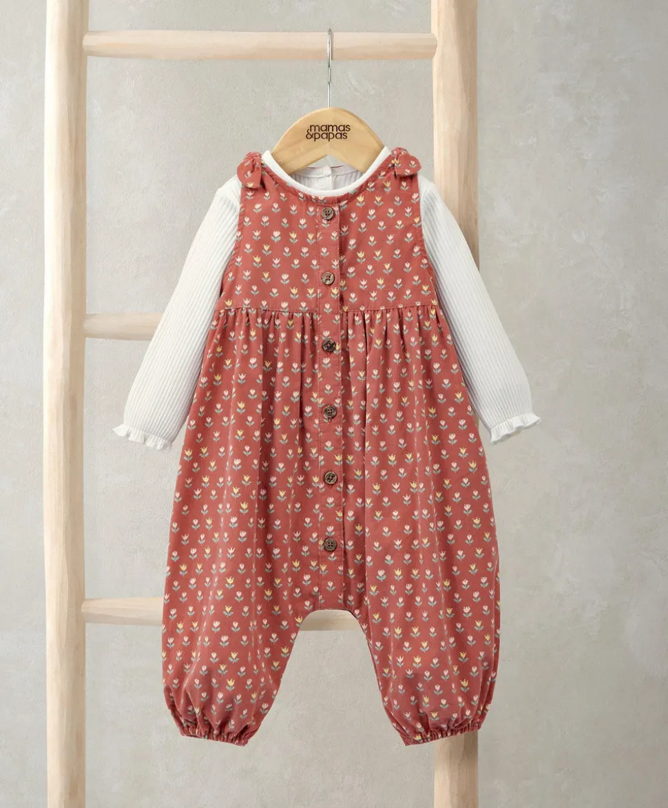 Floral Romper & Bodysuit Set (2 Pieces)