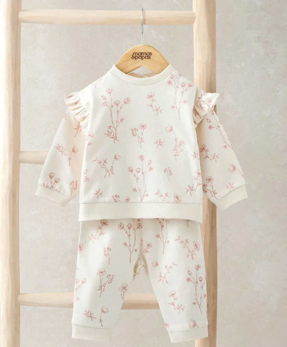 Floral Sweatshirt & Leggings Set