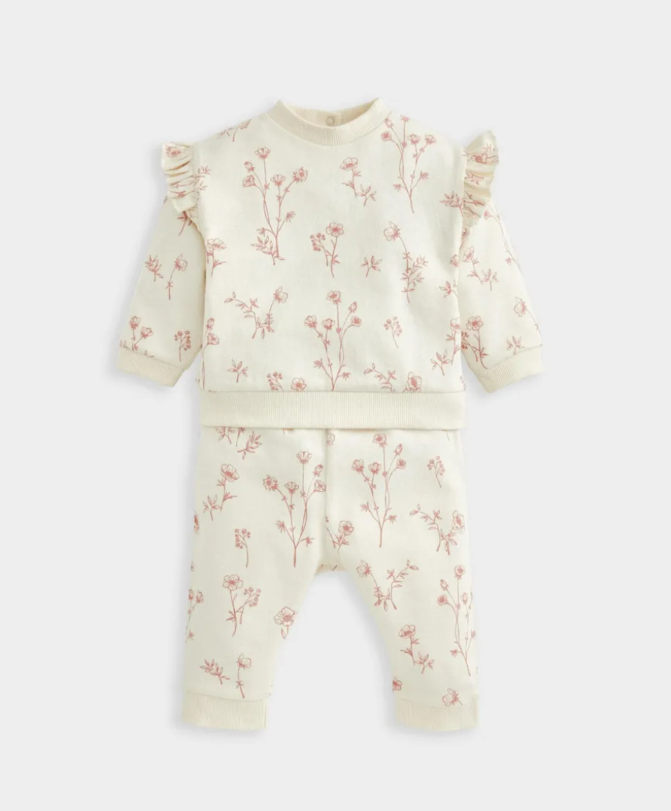 Floral Sweatshirt & Leggings Set