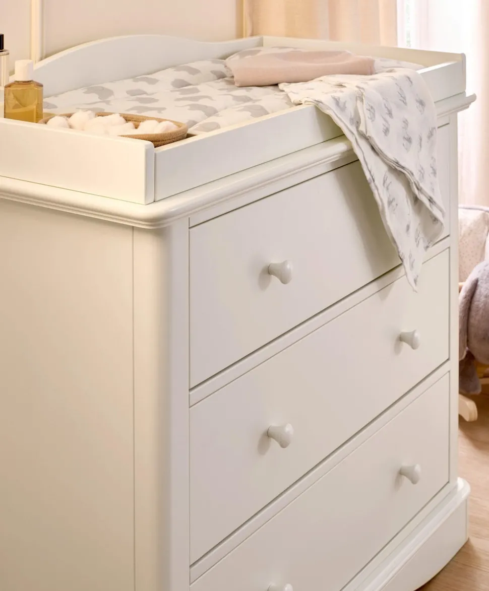 Flyn 3 Piece Cotbed Range with Dresser Changer & Wardrobe - White