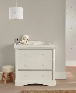 Flyn 3 Piece Cotbed Range with Dresser Changer & Wardrobe - White