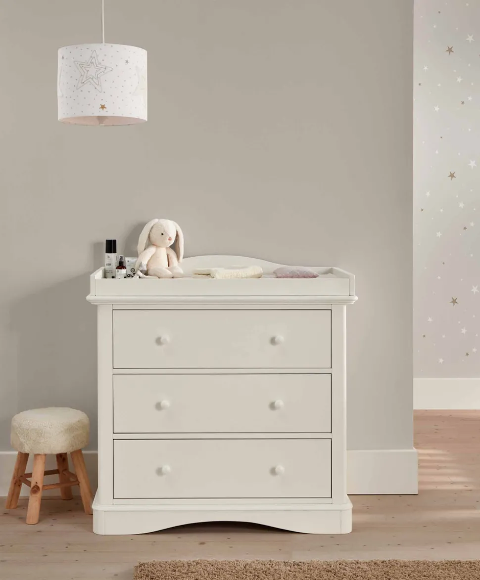 Flyn 3 Piece Cotbed Range with Dresser Changer & Wardrobe - White