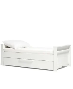 Franklin Nursery Bundle with Lua Bedside Crib (6 Piece) – White Wash