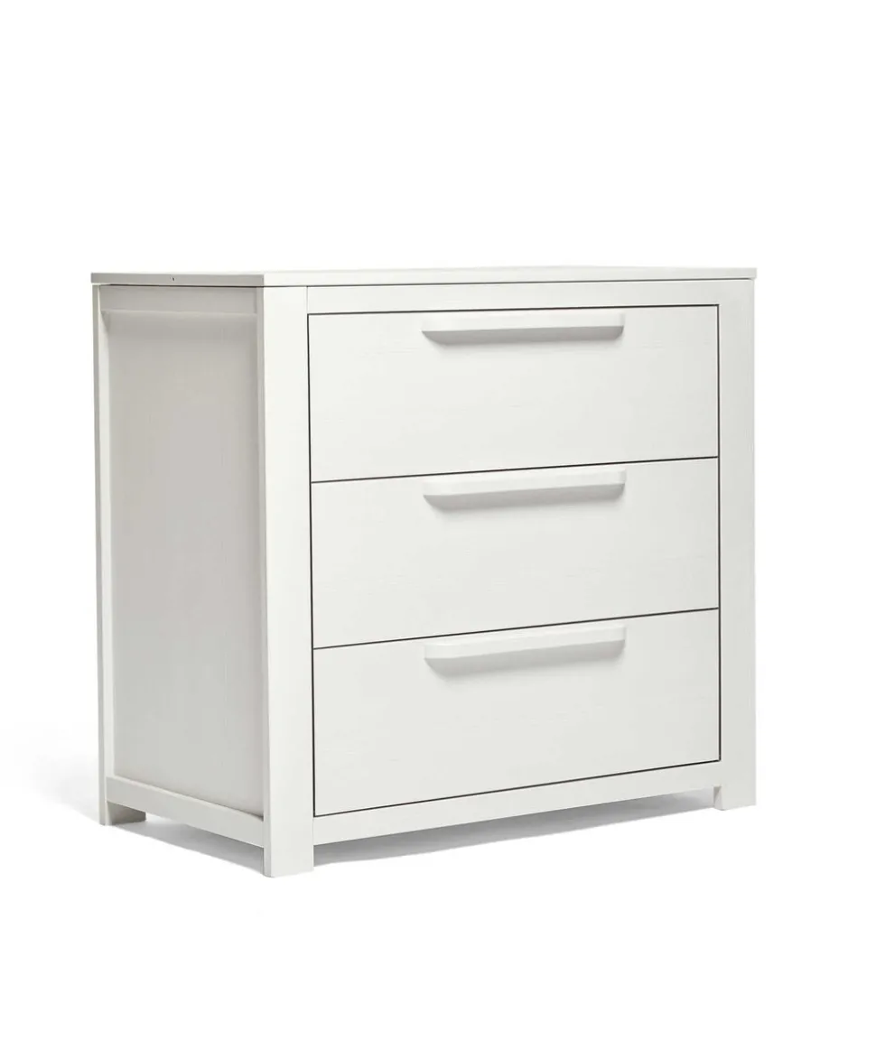 Franklin Nursery Bundle with Lua Bedside Crib (6 Piece) – White Wash