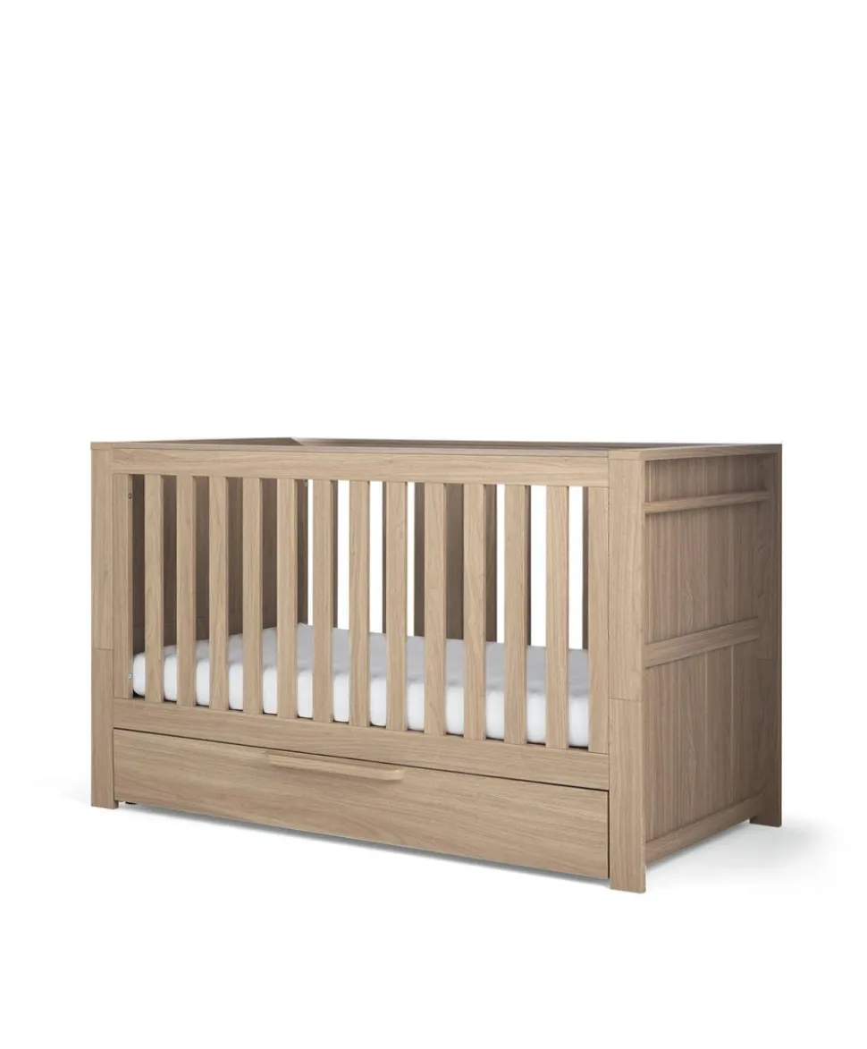 Franklin Nursery Bundle with Lua Bedside Crib (6 Piece) – Natural Oak