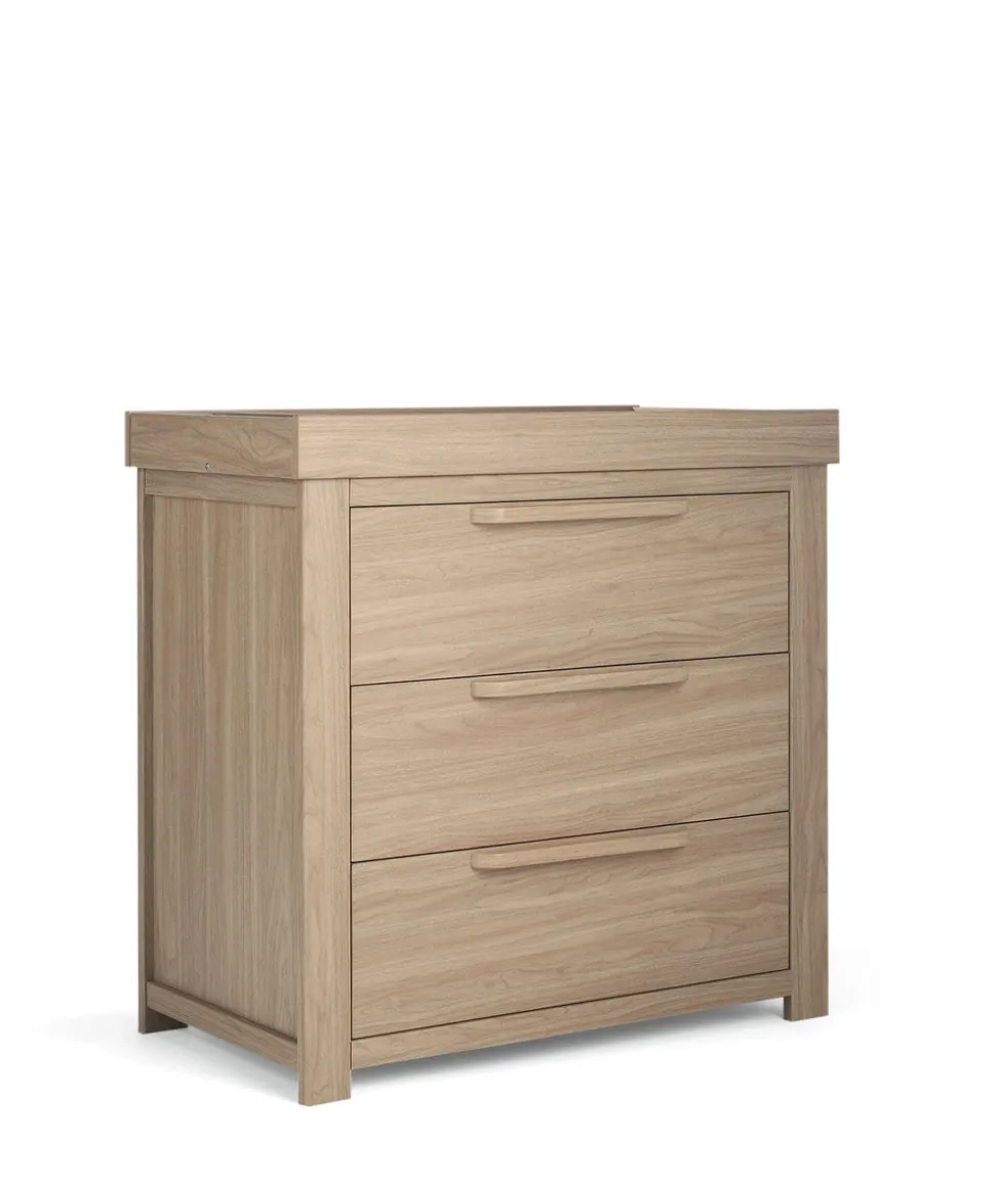 Franklin Nursery Bundle with Lua Bedside Crib (6 Piece) – Natural Oak