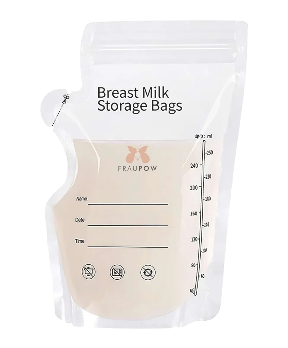 Fraupow Breast Milk Storage Bags - Pack of 30