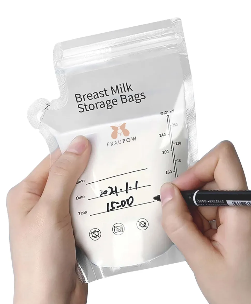 Fraupow Breast Milk Storage Bags - Pack of 30