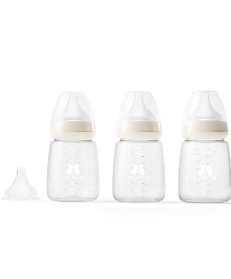 Fraupow Combi-Feed Baby Bottles - (Pack of 3)