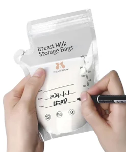 Fraupow Wearable Breast Pump Complete Bundle with Storage Bags & Nursing Pads
