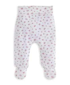 Frill Cuff Bodysuit, Leggings & Hat Set (3 Pieces) - Ditsy Rose Print