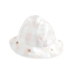 Gingham Sun Hat - Pink