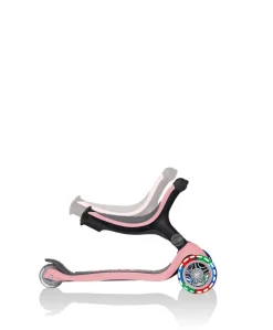 Globber Go Up Foldable Lights Scooter - Pastel Pink