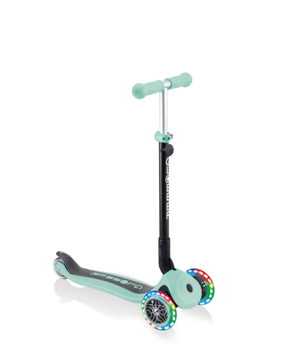 Globber Go Up Foldable Lights Scooter - Mint