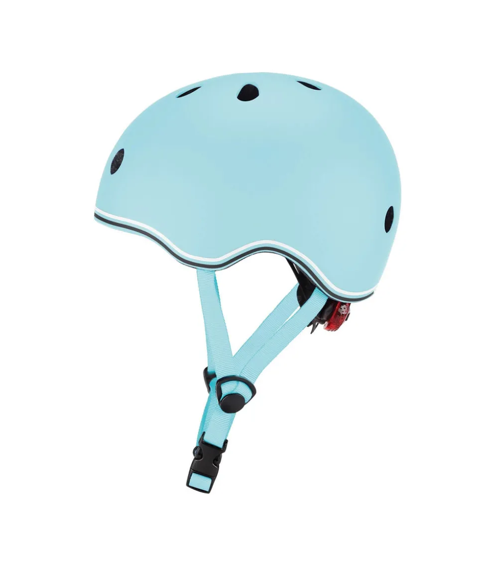Globber GO-UP Lights Helmet - Pastel Blue