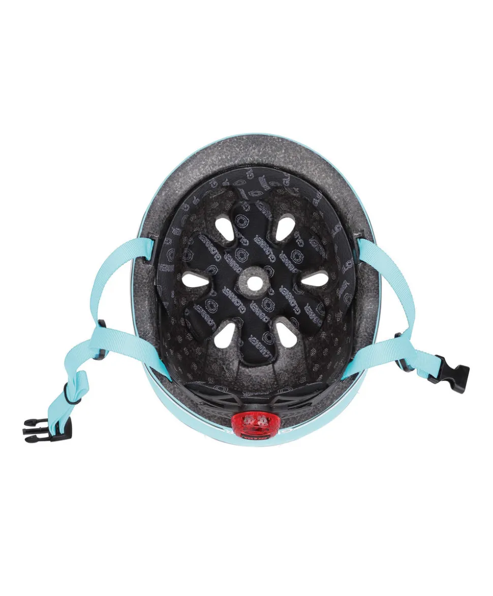Globber GO-UP Lights Helmet - Pastel Blue