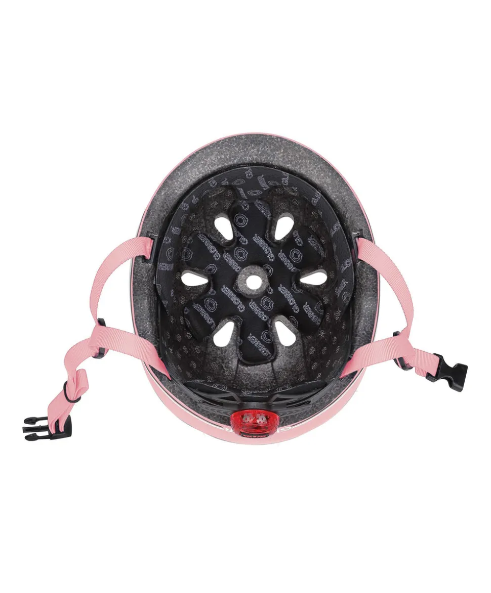 Globber GO-UP Lights Helmet - Pastel Pink