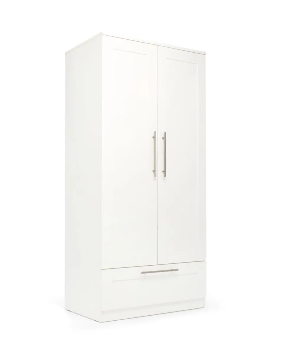 Hampden 3 Piece Cotbed Range with Dresser Changer & Wardrobe - White