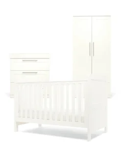 Hampden 3 Piece Cotbed Range with Dresser Changer & Wardrobe - White