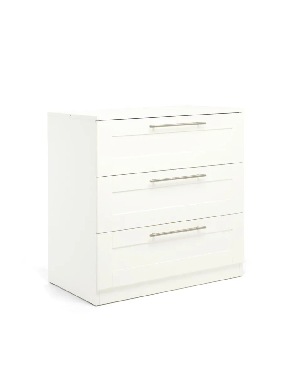Hampden 3 Piece Cotbed Range with Dresser Changer & Wardrobe - White
