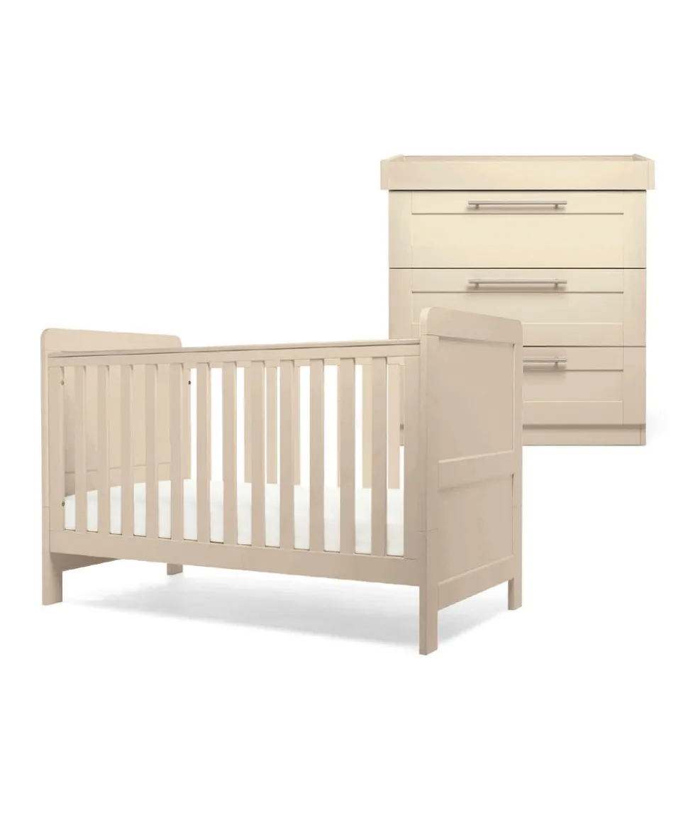 Hampden 2 Piece Cotbed Set with Dresser Changer - Cashmere
