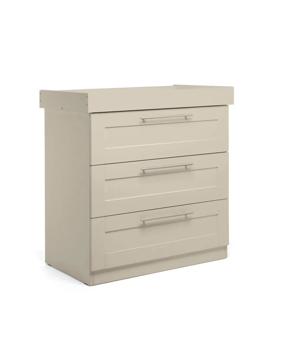 Hampden 2 Piece Cotbed Set with Dresser Changer - Pebble Grey