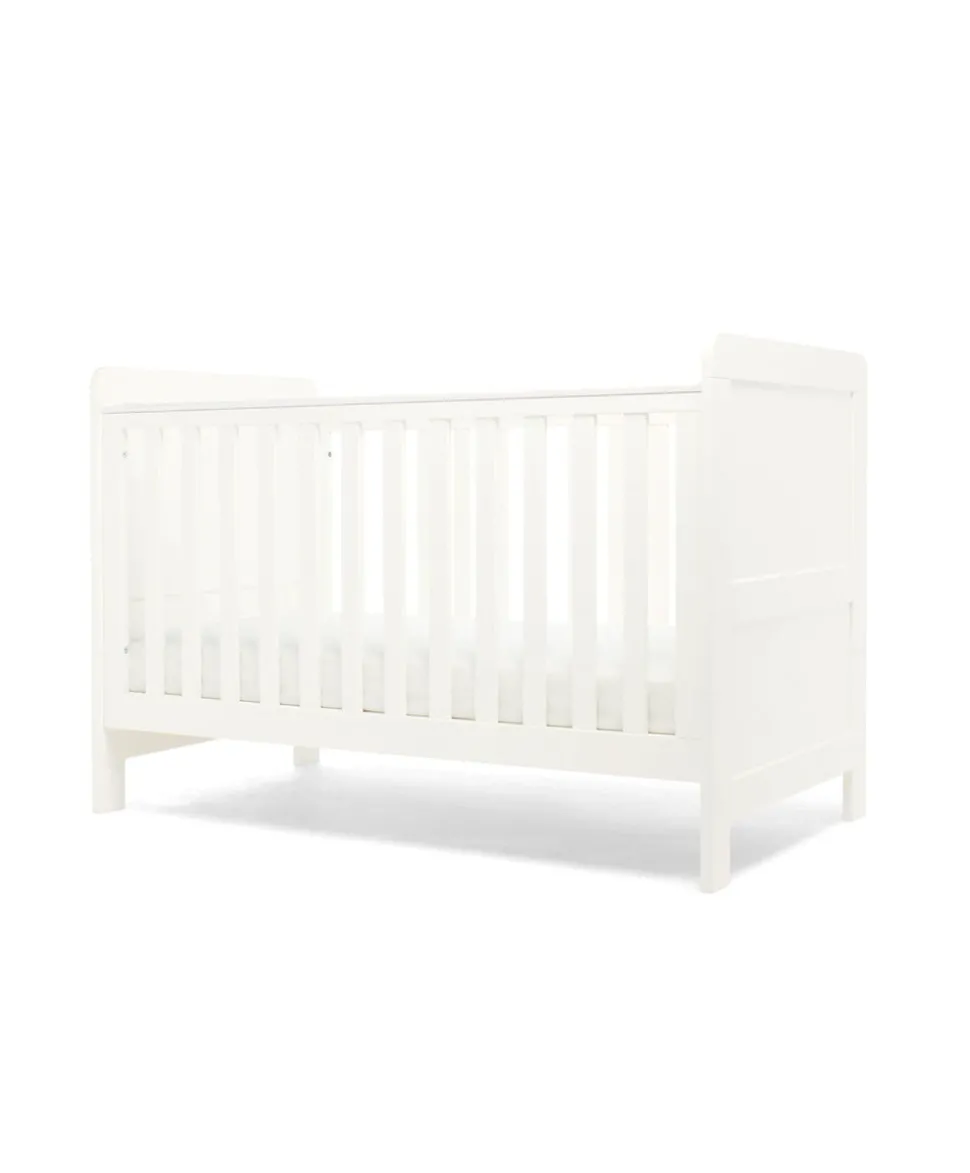 Hampden Cotbed & Luxury Hybrid Twin Cotbed Mattress Bundle - White