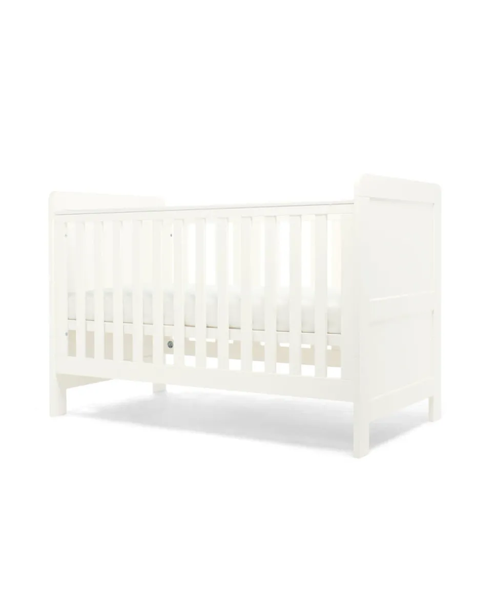 Hampden Nursery Bundle with Lua Bedside Crib (6 Piece) – White