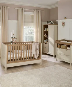 Harwell 3 Piece Cotbed Range with Dresser Changer & Wardrobe - Cashmere