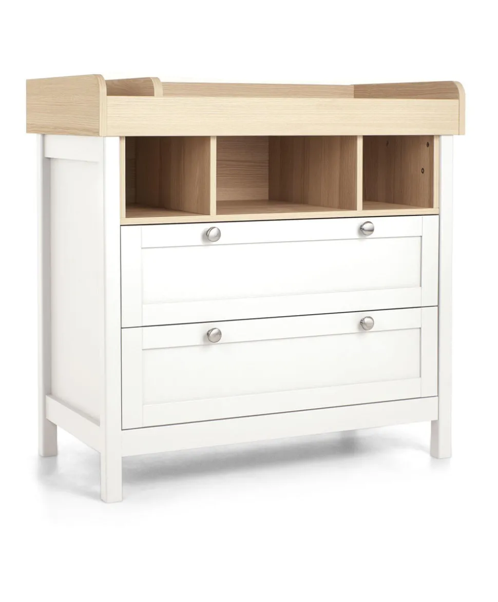 Harwell 2 Piece Cotbed Set with Dresser Changer - White