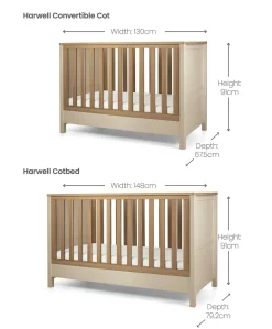 Harwell Convertible Cot - Cashmere