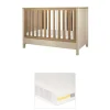 Harwell Convertible Cot Bundle with Essential Airflow Pocket Spring Cot Mattress - Cashmere