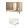 Harwell Convertible Cot Bundle with Premium Pocket Spring Cot Mattress - Cashmere