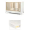 Harwell Convertible Cot Bundle with Essential Airflow Pocket Spring Cot Mattress - White/Natural