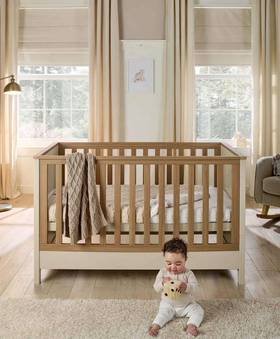 Harwell Cotbed & Luxury Hybrid Twin Mattress Bundle - Cashmere
