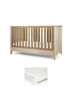 Harwell Cotbed & Premium Pocket Spring Mattress Bundle - Cashmere