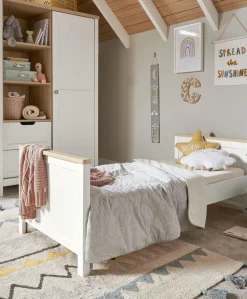 Harwell Nursery Bundle with Lua Bedside Crib (6 Piece) – White