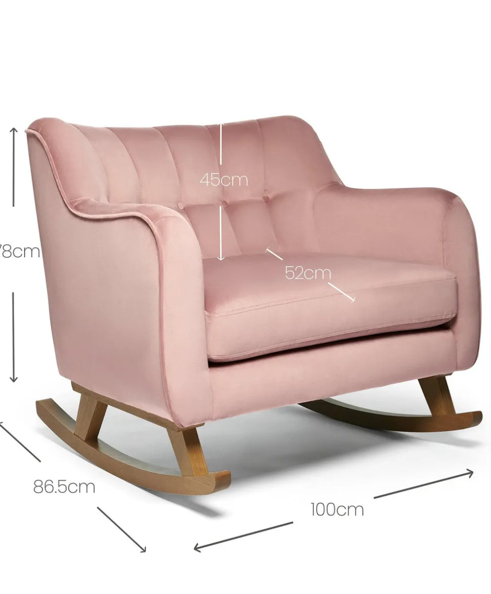 Hilston Cuddle Chair - Blush Velvet