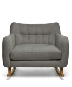 Hilston Cuddle Chair & Footstool Set - Grey Woven