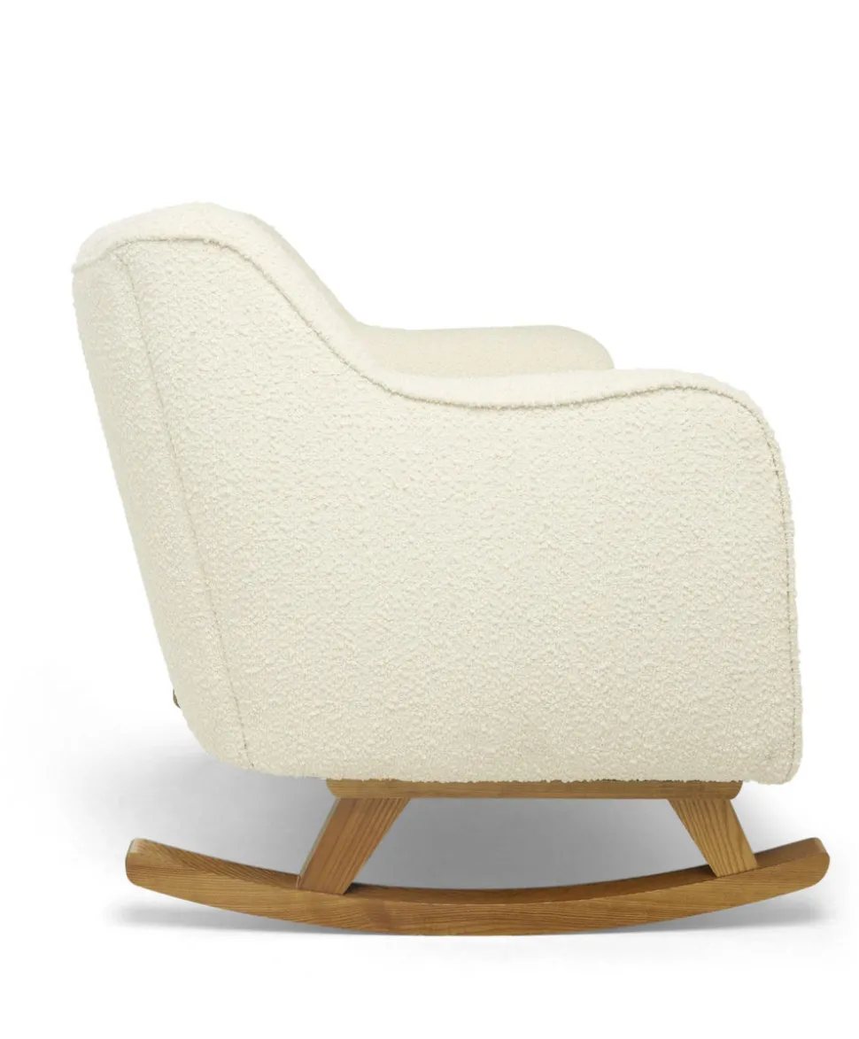 Hilston Cuddle Chair & Footstool Set - Oyster Chenille Boucle