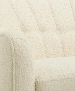 Hilston Cuddle Chair & Footstool Set - Oyster Chenille Boucle