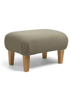 Hilston Cuddle Chair & Footstool Set - Mink Boucle