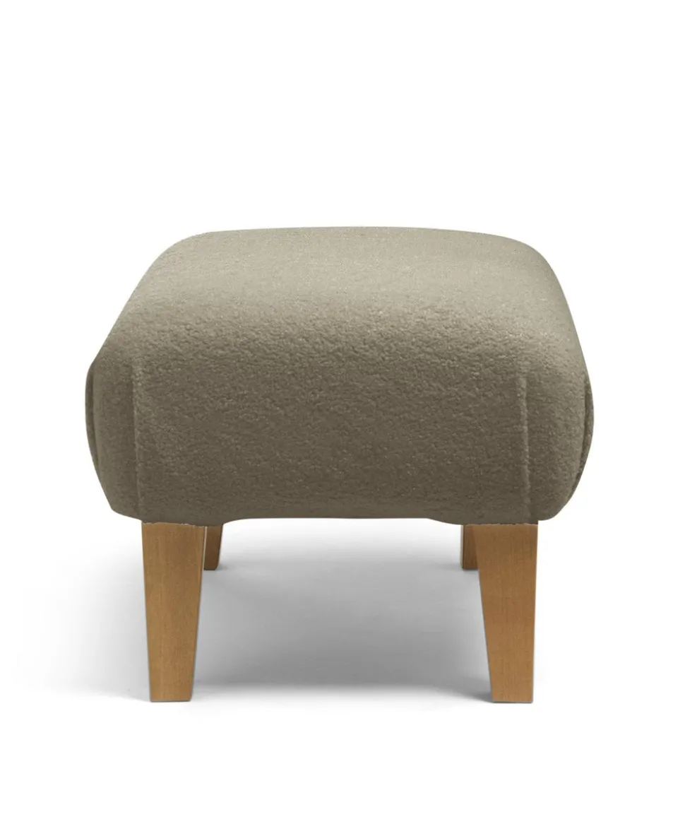 Hilston Cuddle Chair & Footstool Set - Mink Boucle