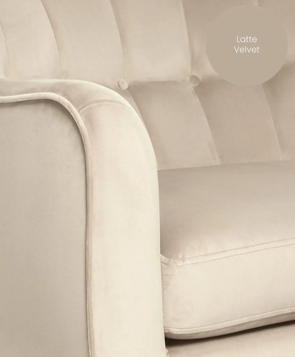 Hilston Cuddle Chair - Latte Velvet