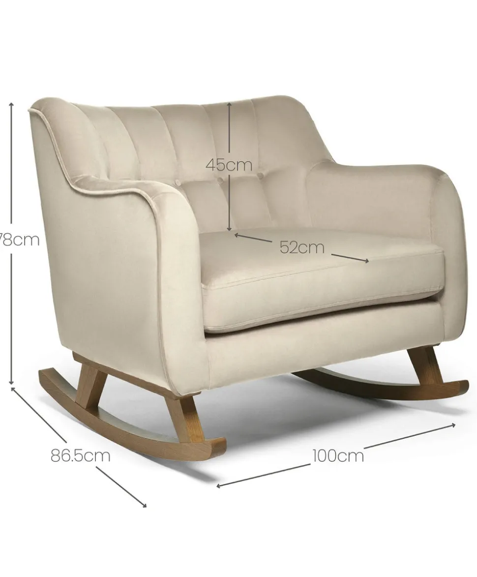 Hilston Cuddle Chair - Latte Velvet