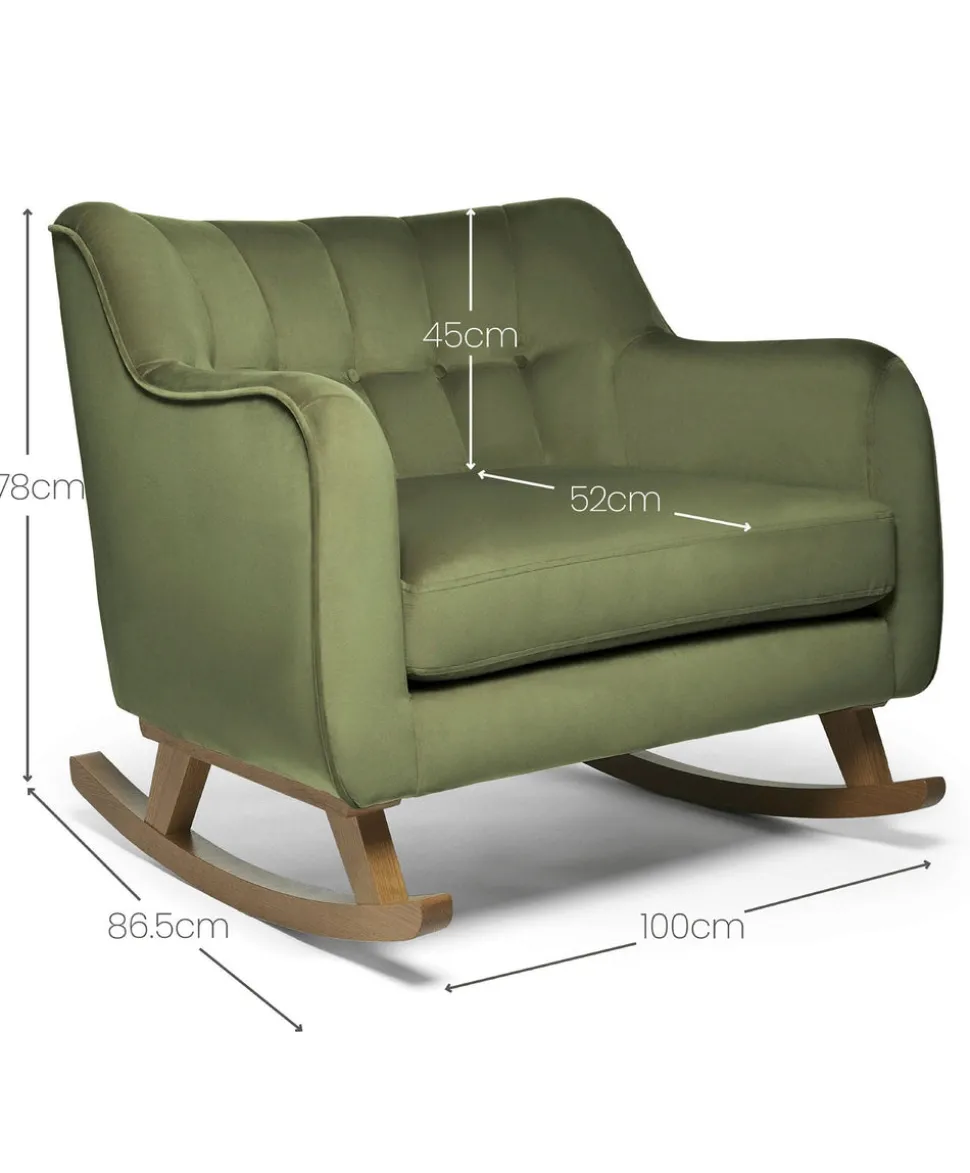 Hilston Cuddle Chair - Olive Velvet