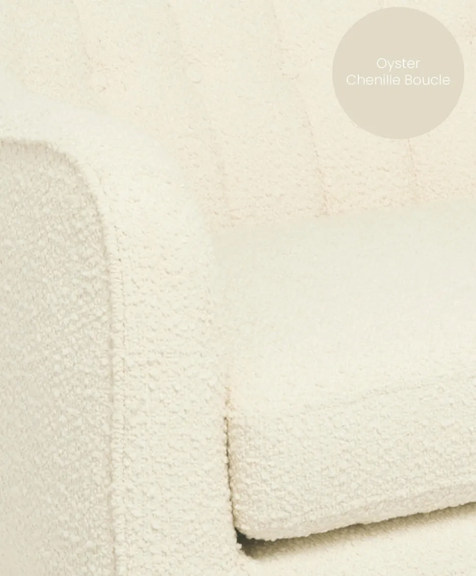 Hilston Cuddle Chair - Oyster Chenille Boucle